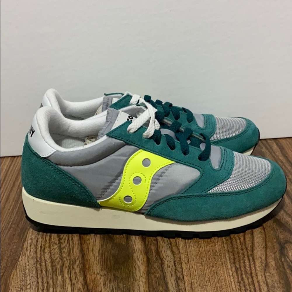 Saucony Jazz Original Rare Green and Gray Athletic Shoes